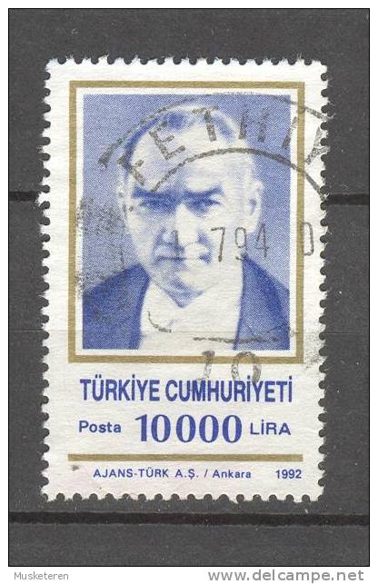 Turkey 1992 Mi. 2951   10 000 L President Atatürk - Oblitérés