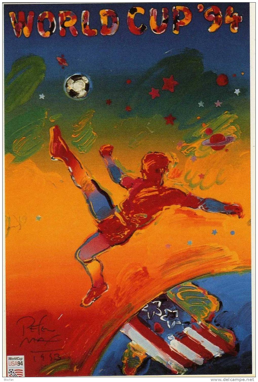 Fußball WM Historie 1994 United States Karte ** 8€ Plakat Der FIFA Zum Championat In USA History Soccer Card Of DFB - Autres & Non Classés