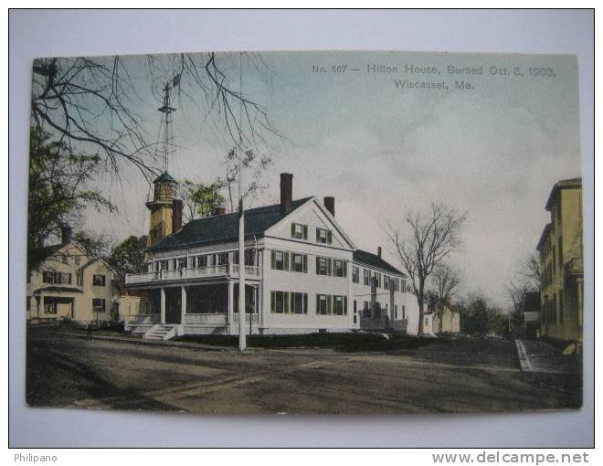 Wicasset Me    Hamilton House    Hand Colored   Circa 1907 - Autres & Non Classés