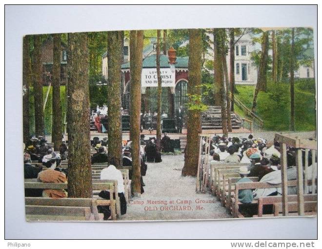 Old Orchard Beach Me      Camp Meeting At Campround    Circa 1907 - Other & Unclassified