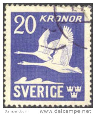 Sweden C8c Used 20k Airmail From 1942 - Oblitérés