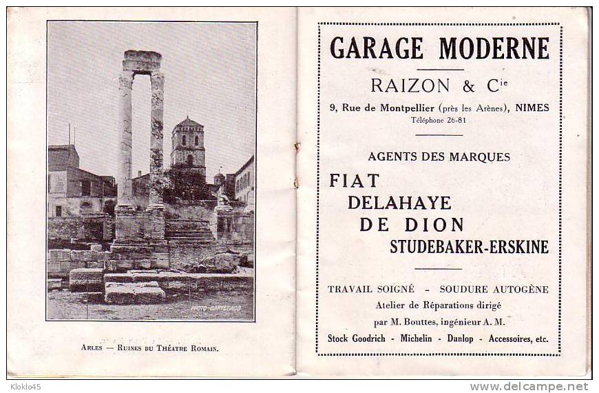 30 Livret NIMES ET SES ENVIRONS  Offert Par Le Grand Hotel Du Cheval Blanc Et Des Arènes - Midi-Pyrénées