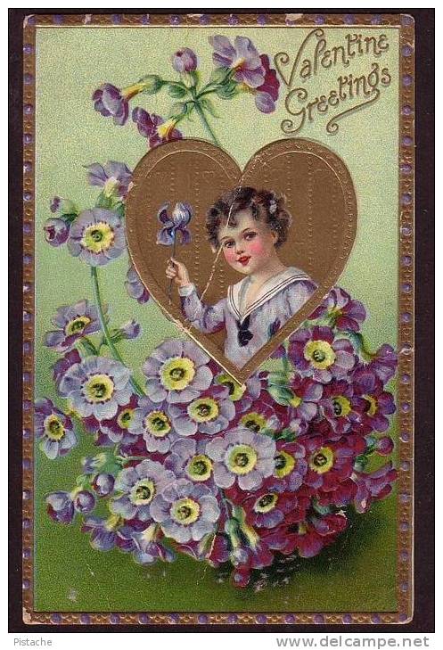 Valentine Saint-Valentin Fleurs Flowers - Raphael Tuck Serie 11 - Gaufrée - - Tuck, Raphael