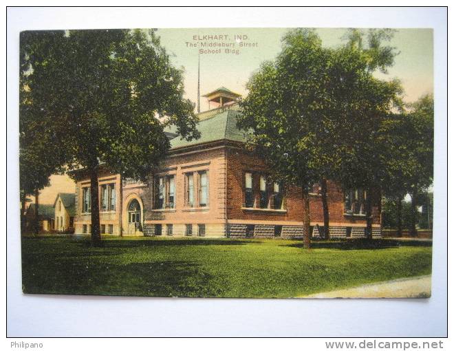 Elkhart In      The Middleburg Street School Bldg.     Circa 1907 - Other & Unclassified