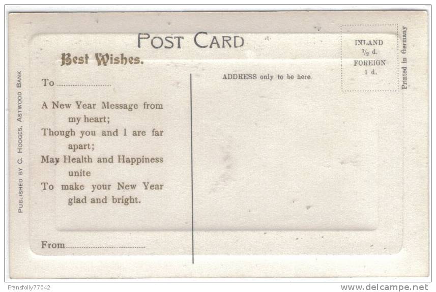 U.K. - ENGLAND - WORCESTERSHIRE - ROUS LENCH - Thatched Roof Cottage - NEW YEAR GREETING - Sonstige & Ohne Zuordnung