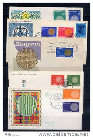 Europa 1970, FDC,  Jeux Complet Des 19 Pays - 1970