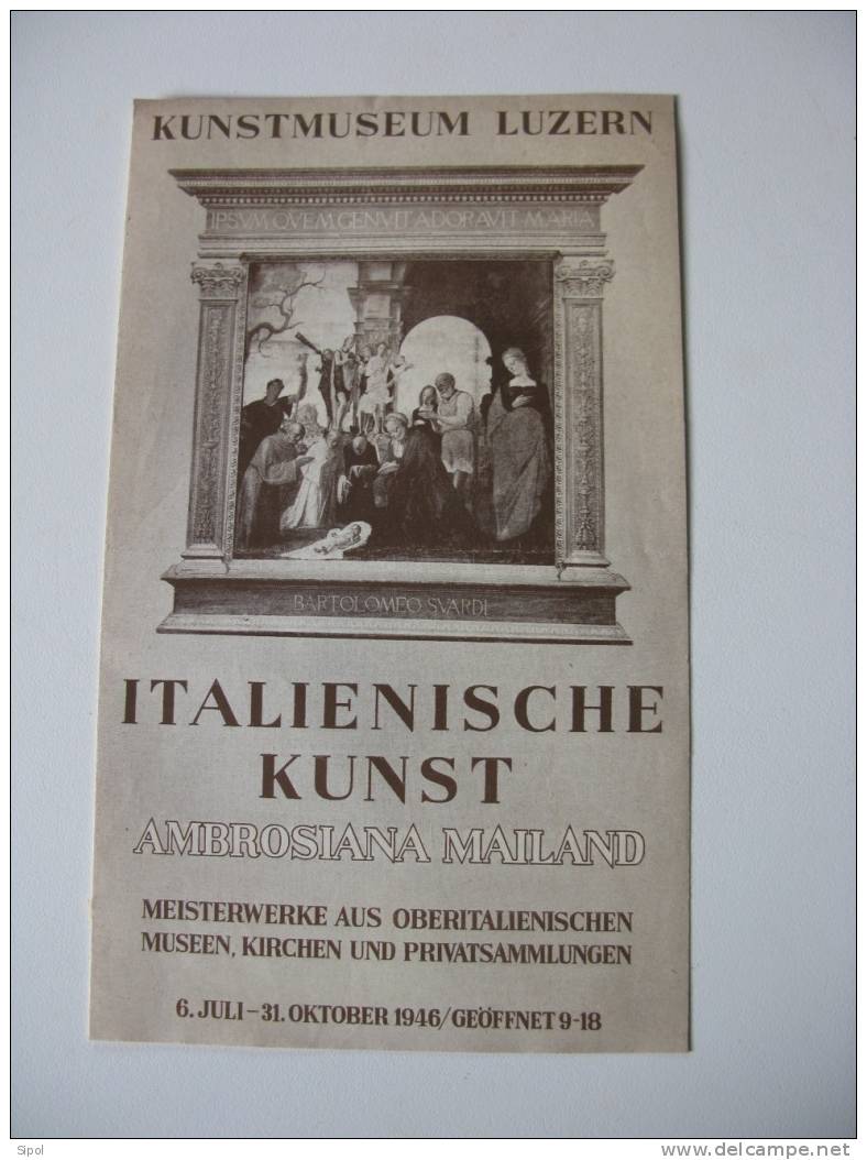 Kunstmuseum Luzern - Italienische Kunst 6Juli-31Oktober 1946 - Museums & Exhibitions