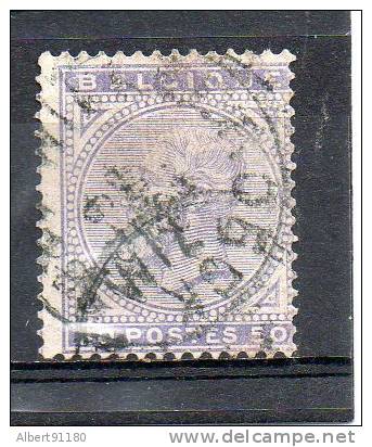 BELGIQUE 50c Violet 1883 N°41 - 1883 Leopold II