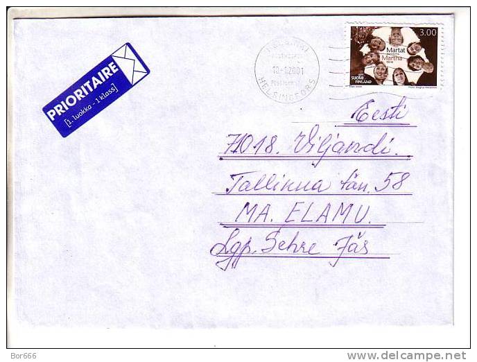 GOOD FINLAND Postal Cover To ESTONIA 2001 - Good Stamped: Womans - Lettres & Documents