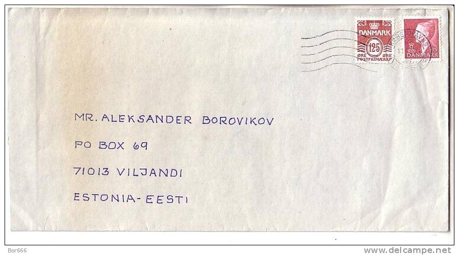 GOOD DENMARK Postal Cover To ESTONIA 2001 - Good Stamped: Queen - Covers & Documents