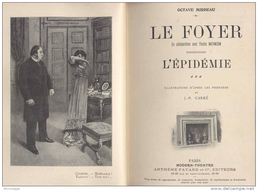 Octave Mirbeau : Le Foyer. L'Epidémie - Autores Franceses