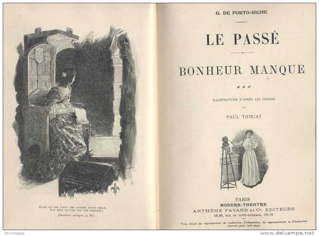 G. De Porto-Riche : Le Passé. Le Bonheur Manqué - Franse Schrijvers