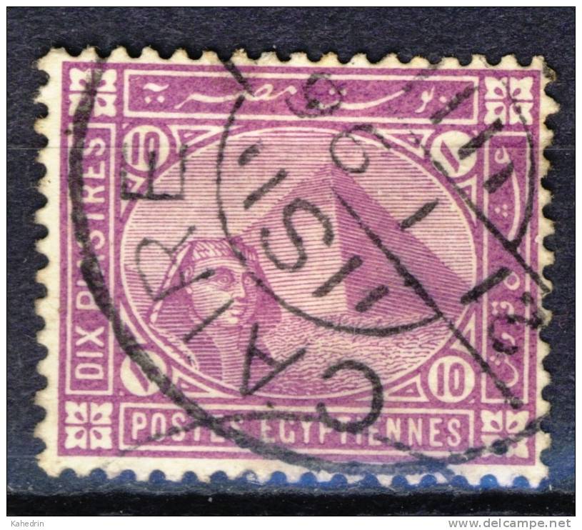 Egypt / Egypte 1889, Sphinx & Pyramid, Cairo Cancel (Type IX) - 1866-1914 Khedivato Di Egitto