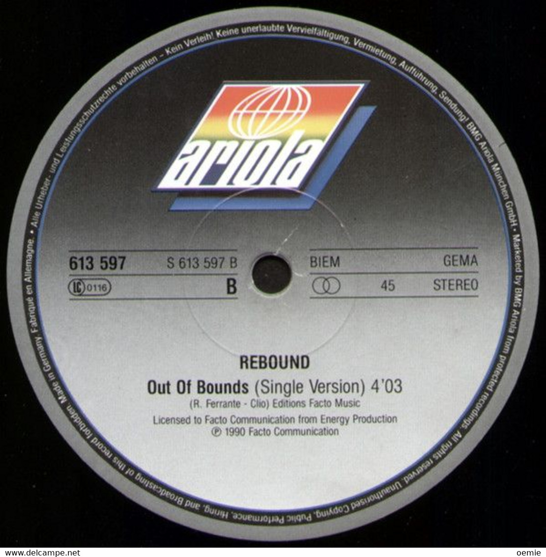 REBOUND °°  OUT OF BOUNDS - 45 Rpm - Maxi-Singles