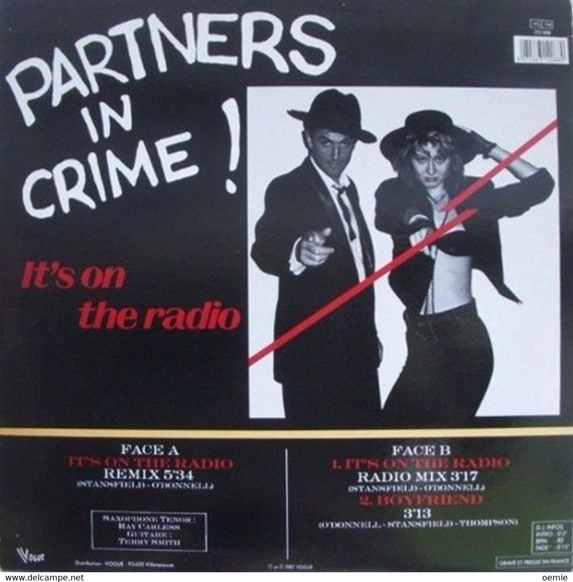 PARTNERS IN CRIME °°  IT'S ON THE RADIO - 45 T - Maxi-Single