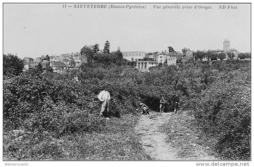 D64 - SAUVETERRE DU BEARN -11-  VUE GENERALE PRISE D´OREYTE + Groupe D´enfants - Sauveterre De Bearn