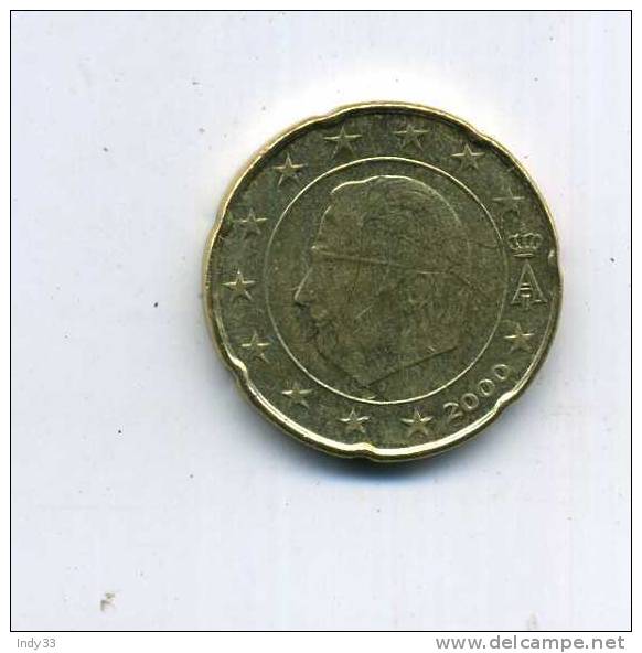 - BELGIQUE . EURO . 20 C. 2000 - Belgium
