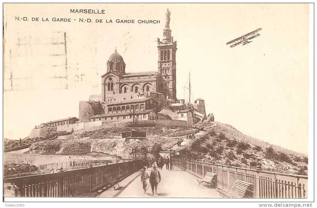 N° Y&t 217      CP      CAD FLIER     MARSEILLE      Vers  PARIS  25 AVRIL 1927 - Brieven En Documenten