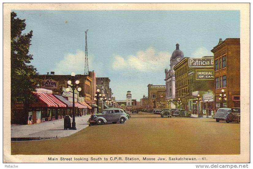 Moose Jaw - Saskatchewan - Main Street - Rue Principale - Écrite - 2 Scans - Sonstige & Ohne Zuordnung