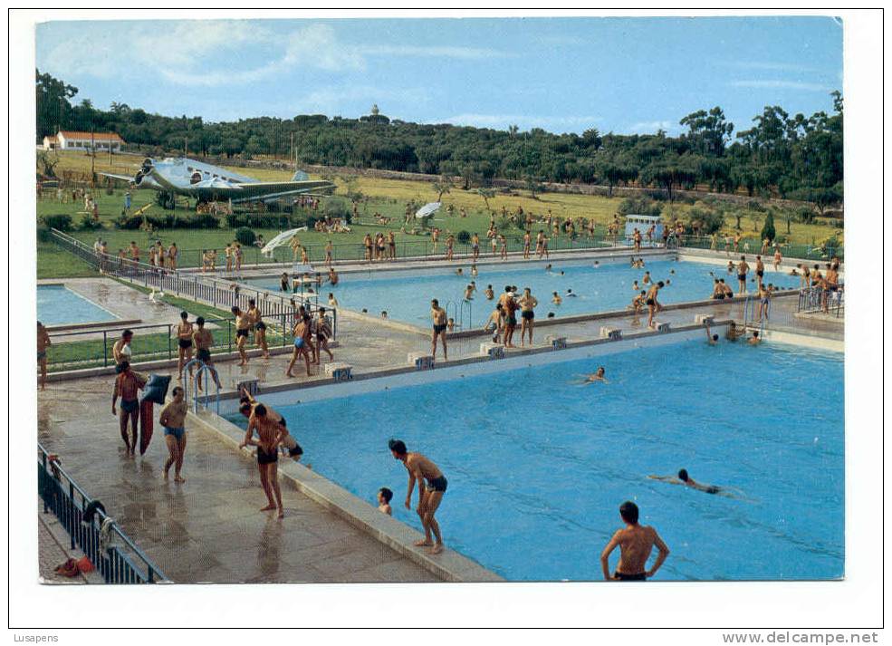 Portugal Cor 6046 – ÉVORA - PISCINAS - AVIÃO AIRPLANE AVION - Evora