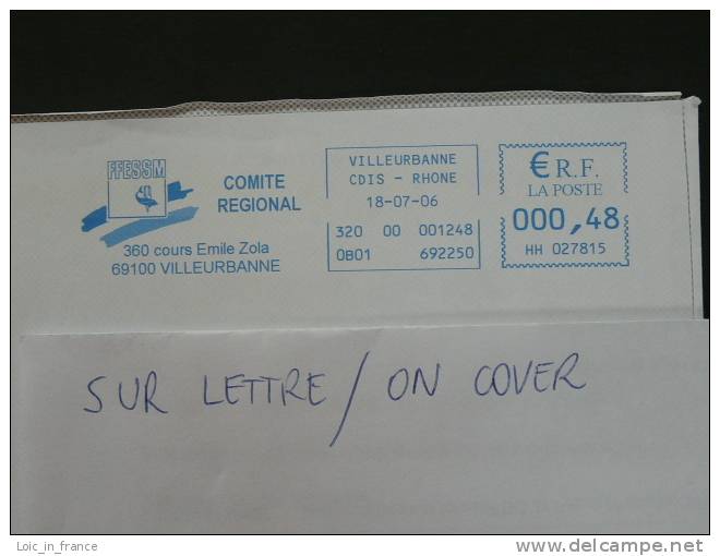 Plongée Diving Villeurbanne Rhone - EMA Sur Lettre - Slogan Meter On Cover - Duiken