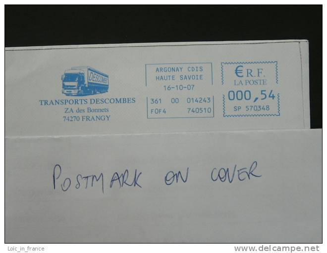 Camion Truck Argonnay Haute Savoie - EMA Sur Lettre - Slogan Meter On Cover - LKW