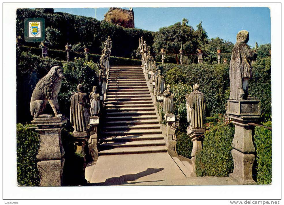 Portugal Cor 6073 – CASTELO BRANCO - JARDIM DO PAÇO - ESCADARIA DOS APÓSTOLOS - Castelo Branco