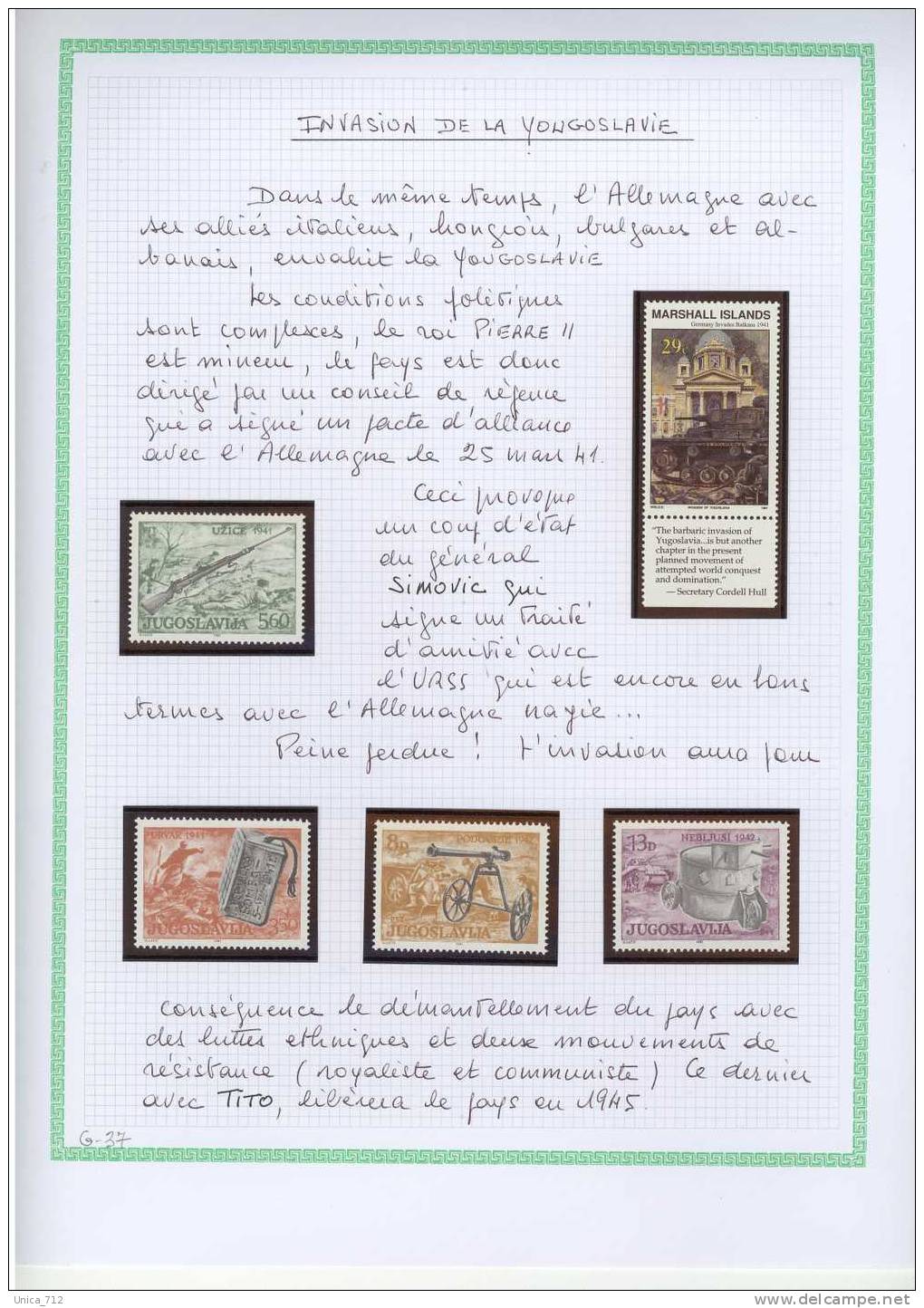 La 2e Guerre Mondiale Par Les Timbres - 2 Albums Avec Timbres, Cartes, FDC De Tous Pays - Collections (en Albums)