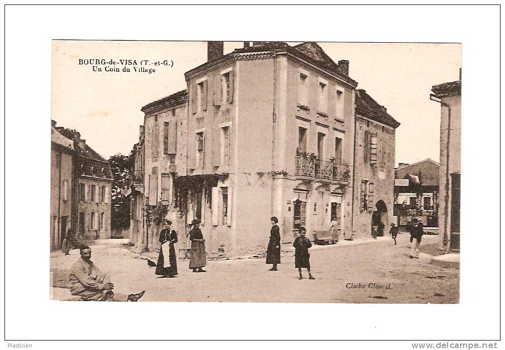 BOURG De VISA, UN COIN DU VILLAGE, Belle Animation - Bourg De Visa