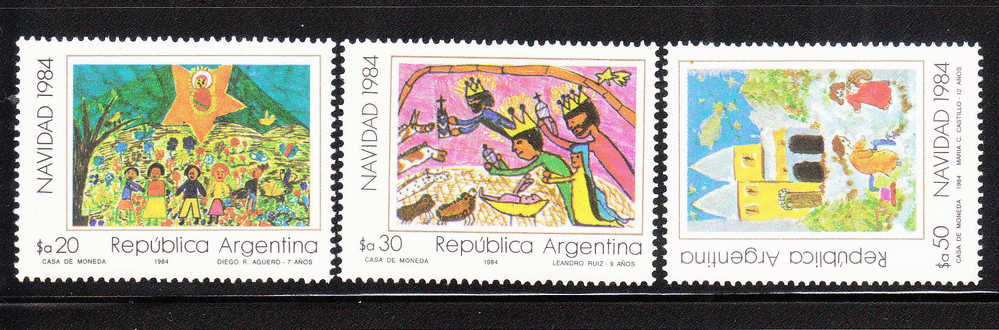 Argentina 1984 Childrens´ Paintings Christmas MNH - Ungebraucht