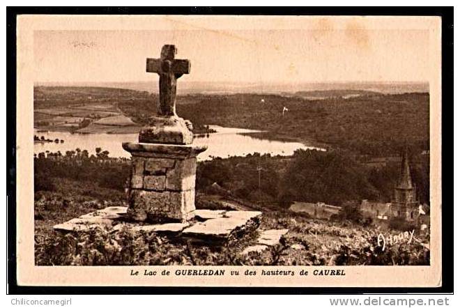 Le Lac De Guerledan Vu Des Hauteurs De Caurel ( N 102 ) - Caurel