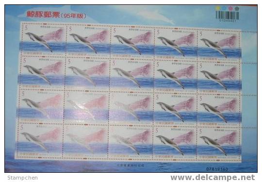2006 Taiwan Cetacean Stamps Sheets Whale Dolphin Lighthouse Bridge Harbor Fauna - Dauphins