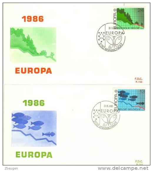 BELGIUM 1986 EUROPA CEPT FDC - 1986