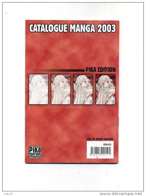 - CATALOGUE MANGA 2003 . PIKA EDITION - Magazines