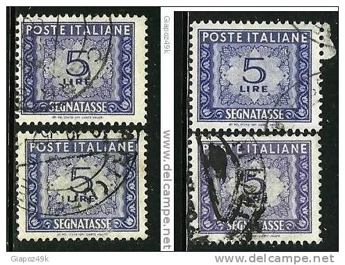 ● ITALIA 1947 / 54 - SEGNATASSE - N. 101 Usati - Fil. DB - Cat. ? € - L. 5883 /85 - Postage Due