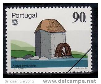 Specimen, Portugal Sc1687 Architecture, Watermill - Windmills