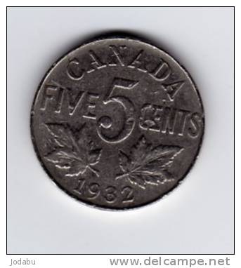 5 Cents De 1932    Du Canada - Canada