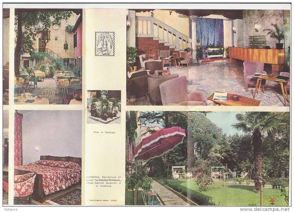 B0059 Brochure Pubblicitaria VENEZIA - HOTEL GABRIELLI SANDWIRTH  Anni ´50 - Tourisme, Voyages