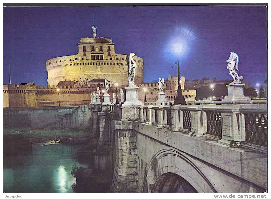 A2295 Roma - Castel S. Angelo - Notturno  / Non  Viaggiata - Castel Sant'Angelo