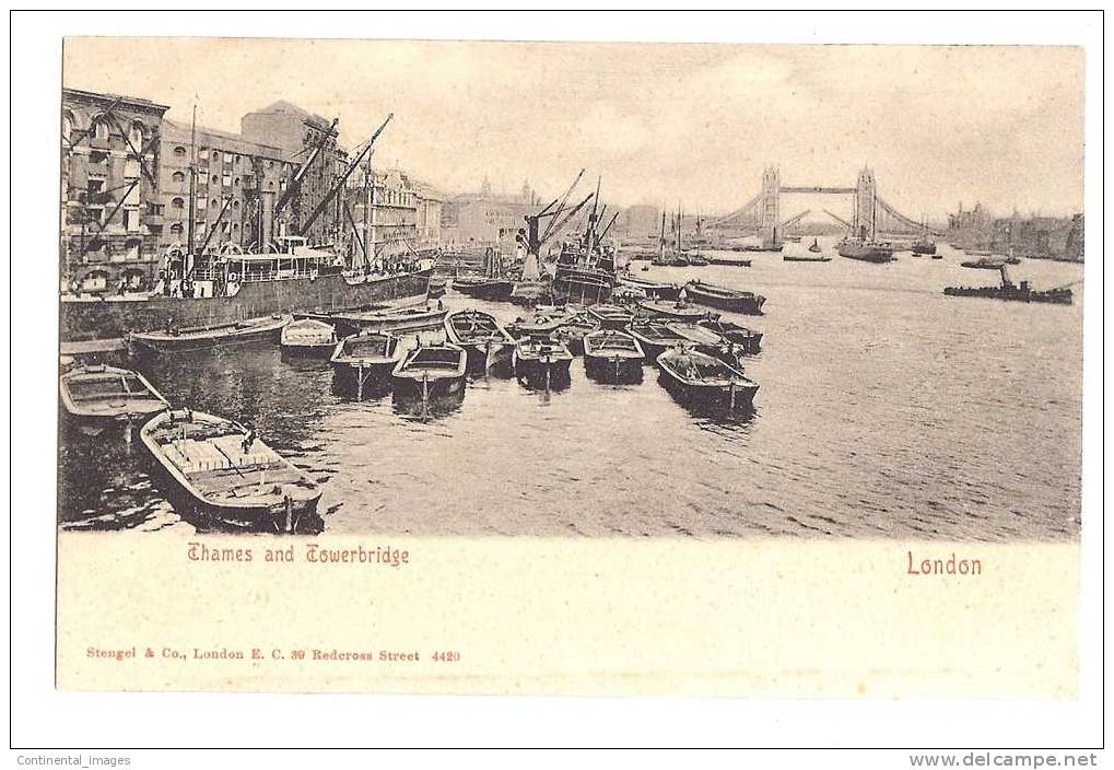 LONDON - THAMES AND TOWERBRIDGE - TRES BELLE ANIMATION DE BATEAUX !!!  C00459 - River Thames