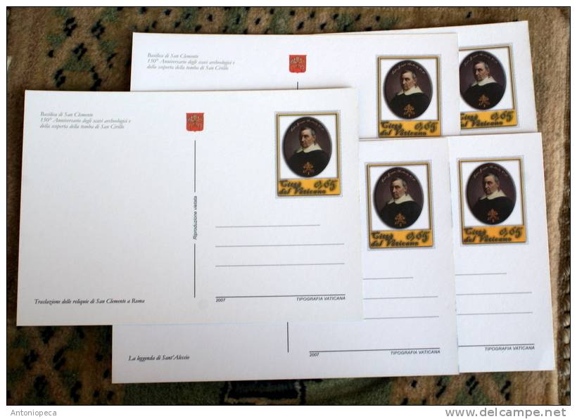 VATICAN 2007 - SERIES OF 5 OFFICIAL POSTCARD ISSUED BY VATICAN POSTAL SERVICE - Nuovi