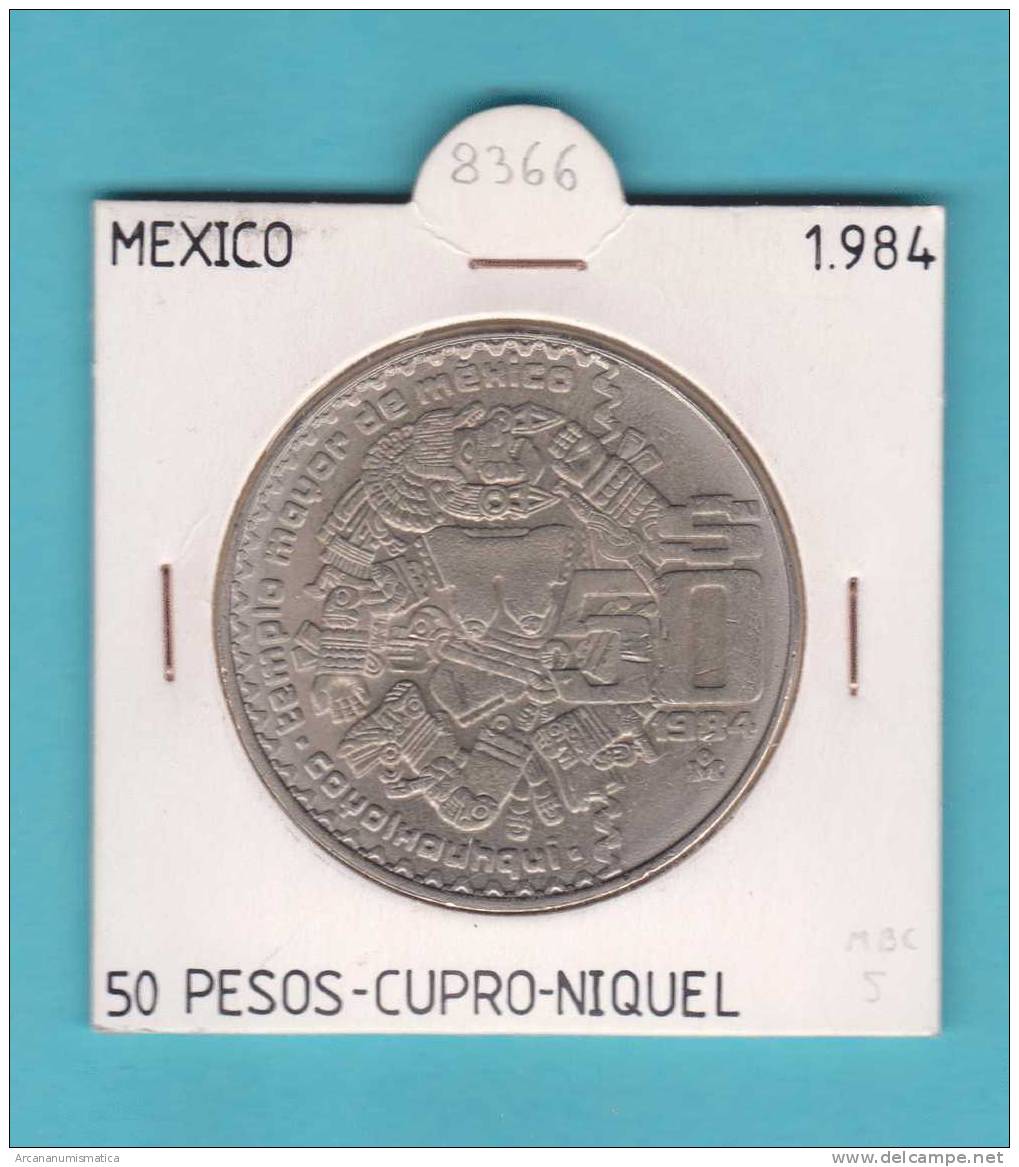 MEXICO   50    PESOS  1.984  CU NI    KM#490   MBC/VF    DL-8366 - Mexico