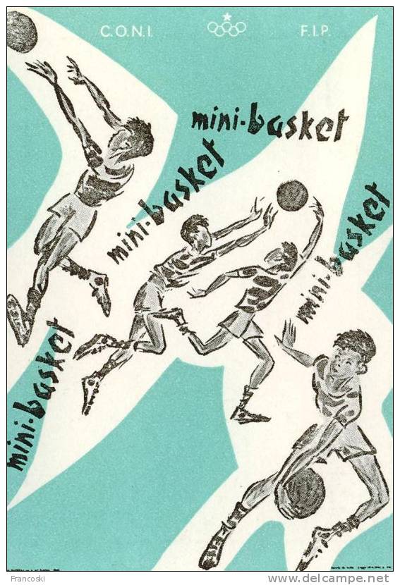 C.O.N.I.-F.I.P.-TESSERA MINI-BASKET ANNI 70 - Andere & Zonder Classificatie