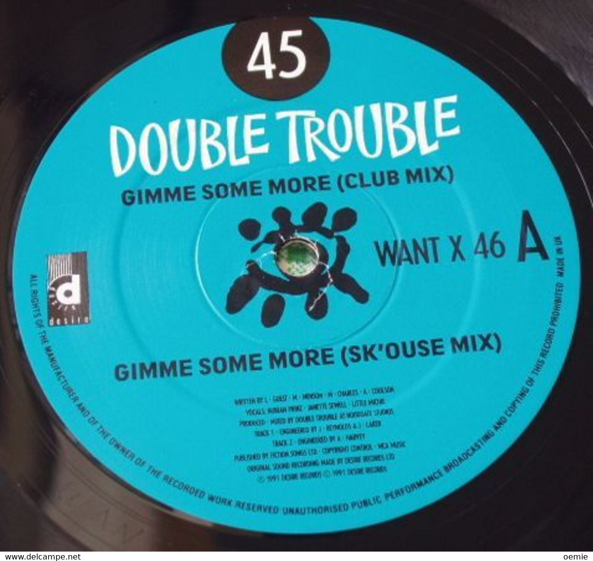 DOUBLE  TROUBLE  °°  GIMME SOME MORE - 45 Rpm - Maxi-Single