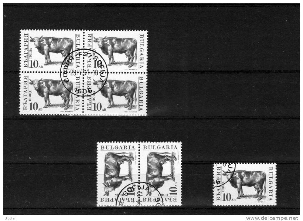 WWF 1991 Haustiere In Europa Bulgarien 3881/4,3885,3923/7,10x ZD+4-Block O 40€ Satz I-III Henne Ziege Pferd Set BULGARIA - Oblitérés