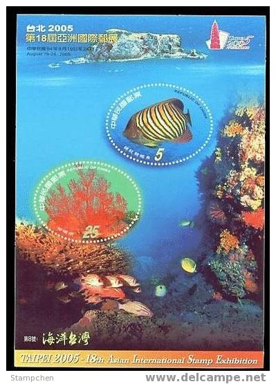 2005 Ocean Life S/s Coral Reef Fish Oval Ocean Marine Rock Fauna - Isole