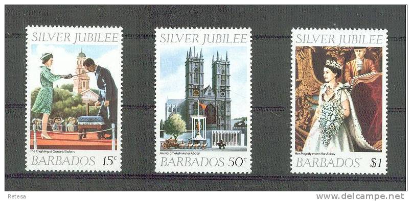 BARBADOS  25 JAAR KRONING QUEEN ELISABETH 1977 ** - Barbados (1966-...)