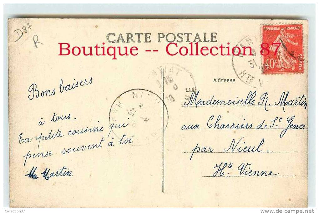 87 - NANTIAT - HOTEL FARGEAUD - ROUTE De ROUSSAC - COIFFEUR - DOS VISIBLE - Nantiat