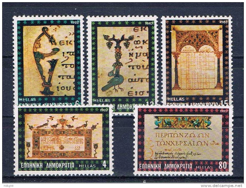 GR Griechenland 1982 Mi 1486-90 Mnh Buchmalerei - Unused Stamps