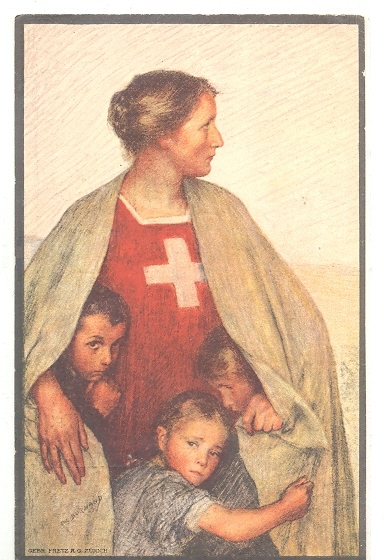 CROIX ROUGE )) Missionnaire Protégeant Des Enfants, Illustration BURNAND, Colorisée, - Croix-Rouge